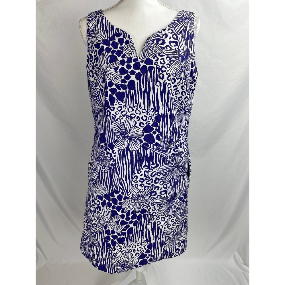 Tori Richard Maureen Honolulu Dress Women Size‎ 14 Purple Sleeveless Summer